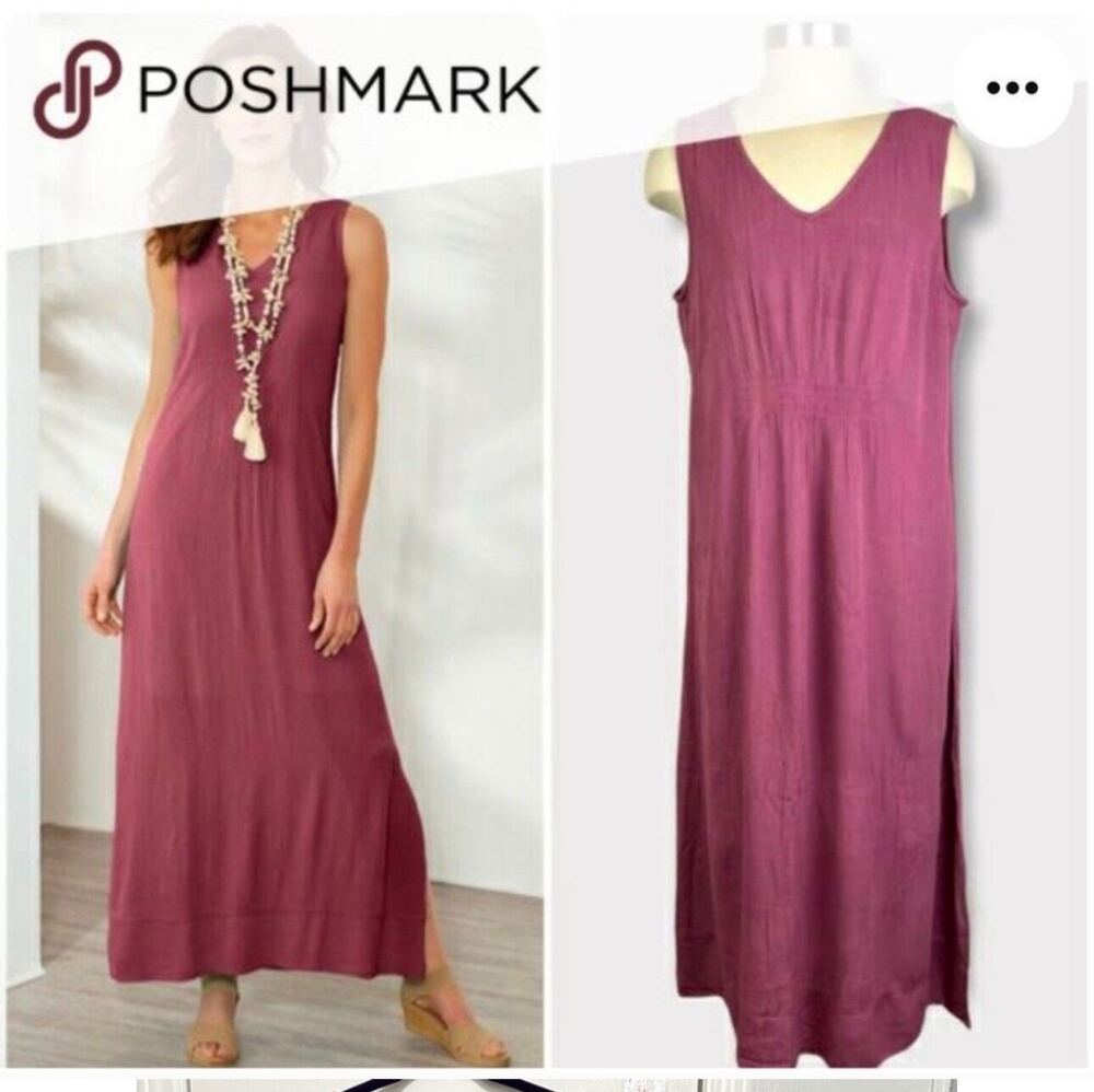 Sleeveless Mauve Maxi Dress..SOFTSURROUNDINGS